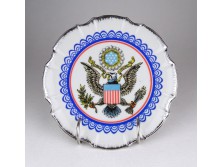 E Pluribus Ubum amerikai címeres sassal porcelán fali tányér 18 cm