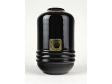 Retro fekete kanizsai kerámia váza 14 cm