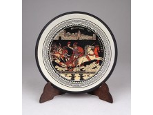 Görög festett kerámia tányér 13 cm