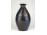 Jelzett mohácsi fekete cserép váza 17 cm