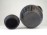 Régi fedeles fekete cserép füles tároló edény 19 cm