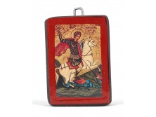 Sárkányölő Szent György fali ikon 6 x 4.5 cm