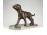 Régi bronzírozott öntöttvas kutya, kölyök vizsla szobor 19 cm