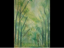 Bizse János erdőbelső akvarell