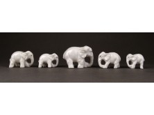 Kisméretű porcelán elefánt család csomag 5 darab