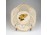 Sárgarózsás porcelán áttört kosár kínáló tál 14.5 cm