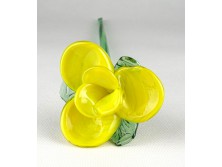 Muránói fújt üveg virág 32.5 cm