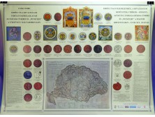Erdélyi címerek és pecsétek nagy magyarország térképpel CSÁKY Imre 115 cm x 86 cm