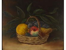 XX. századi magyar festő : Asztali gyümölcs csendélet
