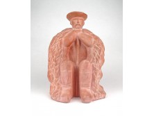 Somogyi Árpád : Ülő juhász terrakotta szobor 21 cm