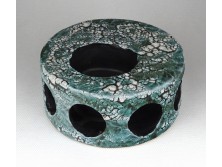 Retro mázas Mihály Béla ikebana kerámia tál 15.5 cm