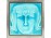 Müncheni ERICH EHMER galéria art deco művészi fej díszcsempe keretben 15 x 15 cm