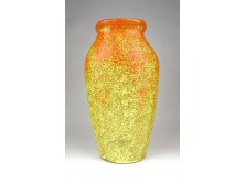 Narancssárga iparművészeti kerámia váza 26 cm