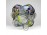 Hibátlan művészi Bohémia fújt üveg kosár 17 cm