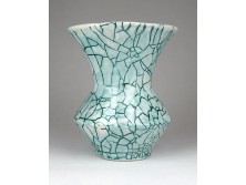 Retro Gorka jellegű iparművészeti kerámia váza 13.5 cm