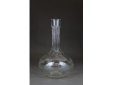 Régi csiszolt üveg váza 22 cm