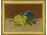 Asztali virágcsendélet kék vázával keretezett gobelin 32 x 42 cm
