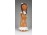 Jelzett copfos lány kerámia figura 27.5 cm