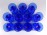 Hibátlan talpas kék üvegpohár készlet 11 darab