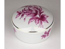 Virág mintás Hollóházi porcelán bonbonier