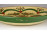 Kézzel festett kerámia asztalközép kínáló tál gyümölcsös tál 23 cm
