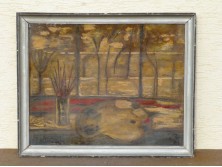 Gábor M. jelzésű festmény festő asztala