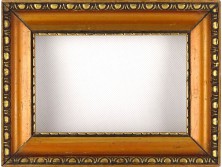 Régi aranyozott kisméretű ökörszemes fotókeret 9.5 x 14 cm