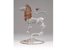 Kisméretű fújt üveg állat oroszlán 7.5 cm