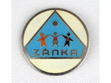 Régi Zánka zománcozott kitűző 50 mm