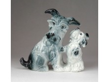 Régi porcelán foxi kutya pár