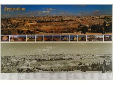 Nagyméretű keretezett Jeruzsálem plakát 75 x 107 cm