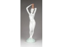 Régi Aquincum porcelán női akt 23.5 cm