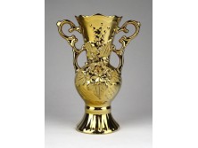 Vastagon aranyozott porcelán váza 18 cm
