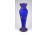 Jon Art kortárs kék művészi üveg váza 29.5 cm
