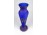 Jon Art kortárs kék művészi üveg váza 29.5 cm