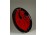 Jelzett iparművészeti fekete-piros kerámia falitál 29.5 cm