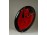 Jelzett iparművészeti fekete-piros kerámia falitál 29.5 cm