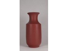 Barna mázas retro kerámia váza 25.5 cm