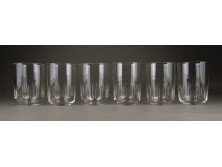 Régi csiszoltüveg pohár készlet 6 darab