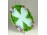 Régi jelzett körmöcbányi jellegű zöld szegélyes türkizkék díszes falitányér 18 cm