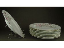 Porcelán virágos lapos tányér 8 darab