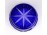 Régi kék kristály üveg hamutál 9.5 cm