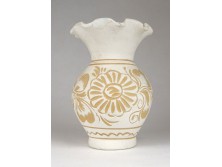 Jelzett Korondi kerámia váza 14 cm
