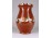 Régi barna mázas kerámia váza 17.5 cm