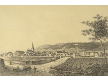 Deidesheim keretezett illusztráció 25 x 32 cm