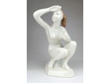 Régi Aquincum porcelán női akt 21 cm