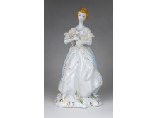 Hibátlan porcelán hölgy figura 24 cm