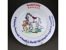 Dr. Bőzsöny Ferenc porcelán emléktányér 26.5 cm