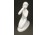 Térdelő női akt fehér porcelán szobor 14.5 cm