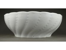 Régi Karlsbad porcelán fehér pörköltes tál